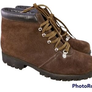 Brown Suede Hiking Boots